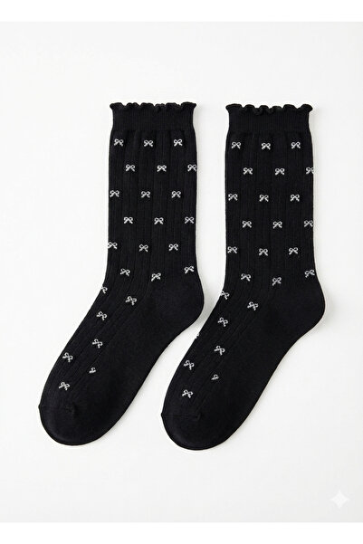 BEYTEKS 3-عبوات من الجوارب ذات النمط خياطة مخفية فيونك