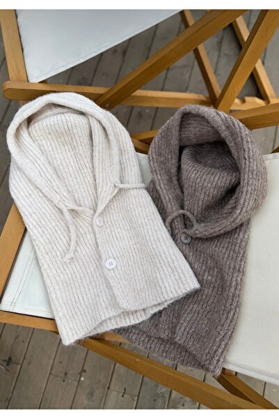 gül sezgin butik Women's Beige Neck-Looped Imported Premium Quality Balaclava...