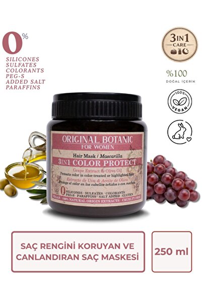Original Botanic قناع نباتي لحماية اللون 3 في 1 للنساء 250 مل