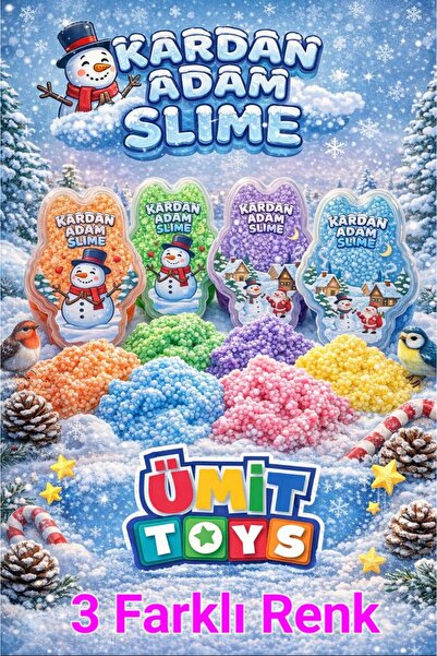 ümit toys KARDAN ADAM Hazır Slime Ele Yapışmaz 3 Adet Slaym Renkli, Yapışmaz,...