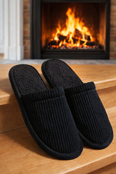 Moda Frato Papuci de casă unisex Modafrato - Papuci de iarnă plat cu fante