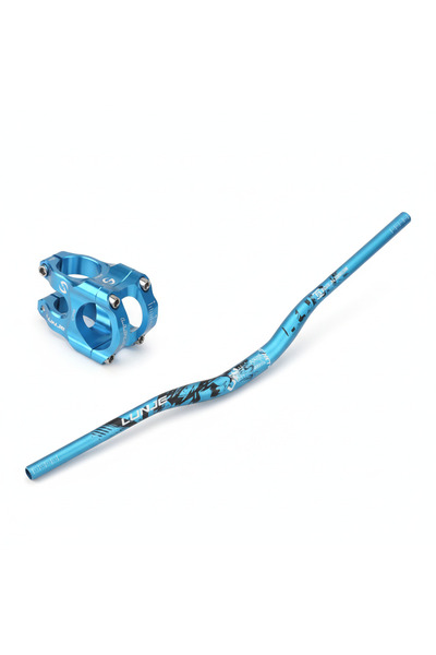 tur bike Mavi LUNJE Gidon Seti Çift Renk 780mm 31,8 mm