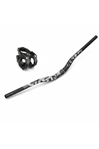 tur bike Siyah LUNJE Gidon Seti Çift Renk 780mm 31,8 mm
