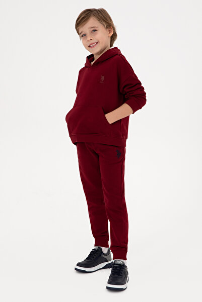 U.S. Polo Assn. Pantaloni de trening pentru băiat, roșu claret 50314026-VR014