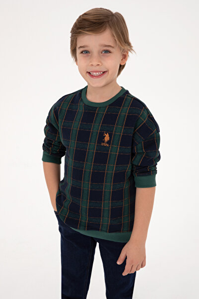 U.S. Polo Assn. Erkek Çocuk Koyu Yeşil Sweatshirt 50316520-VR079