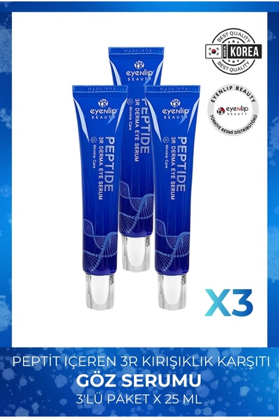 Eyenlip Beauty Peptit Içeren 3r Kirisiklik Karsiti Göz Serumu 25 ml 3'lü Paket
