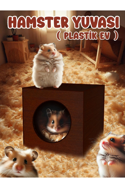 MDİZMİR Hamster Yuvası Hamster Evi Kare Hamster Evi Kafes ve Habitat için Uygun