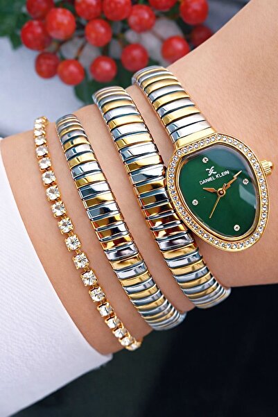 Daniel Klein Orjinal 2 Yıl Garantili Yılan Modeli Çelik Kordonlu Kadın Kol Sa...