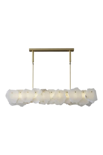 Cristalin Aydınlatma Lüx Mermer Sarkıt Yemek Masası Avize