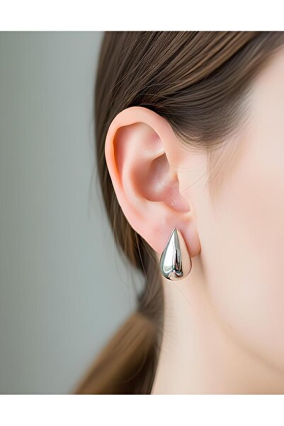 Bontexs أقراط داملا صغيرة الحجم لون فضي