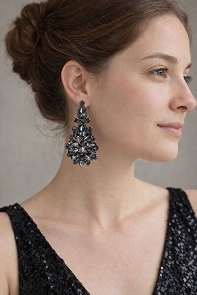BB wikiki Antresite Crystal Stone Henna Engagement Wedding Bridal Earrings