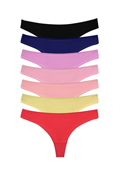 Dominant 7’li Paket Pamuklu Esnek Tanga Seti - Haftalık Elegant Pastel Renkleri