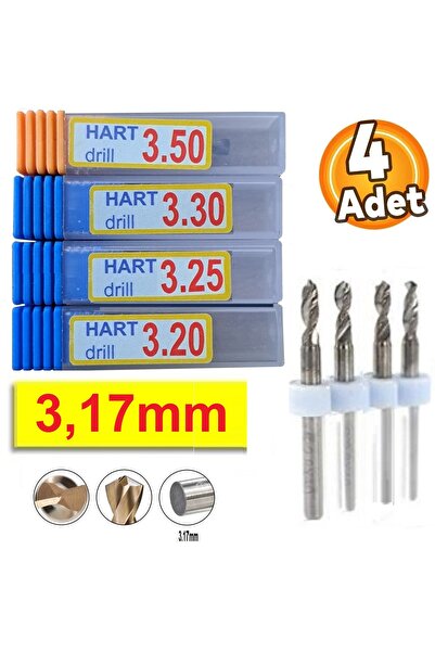 Depolife CNC Metal Sondaj Tungsten Karbür Uç Seti (3.20 - 3.90) Matkap için H...