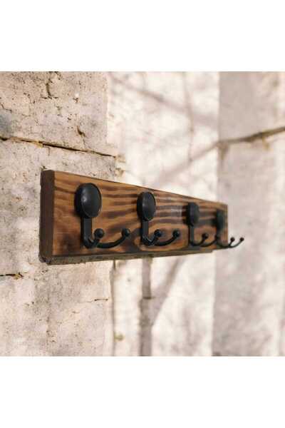 Ayşe Abladan (70CM/10CM) Ahşap Raflı Duvar Askısı Kapı Arkası Hol Koridor Mut...