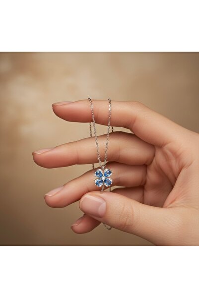 Argento Yonca Kolye 925 Ayar Gümüş