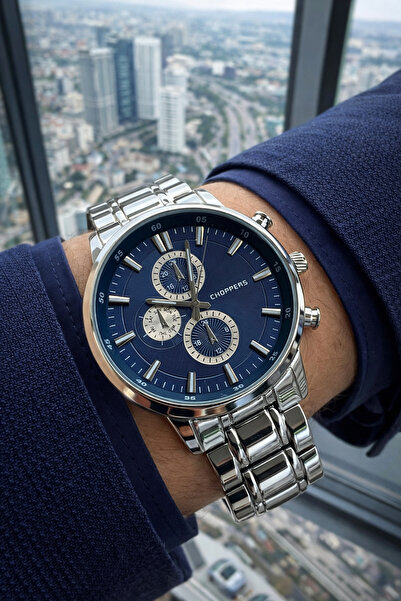 Choppers Yeni Sezon Çelik Kordonlu Erkek Kol Saati Bileklik Hediye