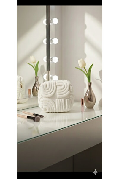 YILDIZ DİJİTAL HOME حقيبة مكياج صغيرة الحجم بمحفظة منظم بسحاب ومطرزة يدويًا |...