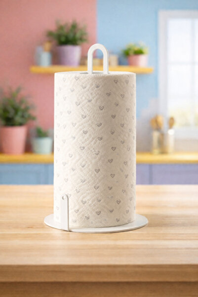 VENON BEYAZ Düz Model Metal Havlu Peçetelik- Kağıt Havluluk-Masa Üzeri Peçete...