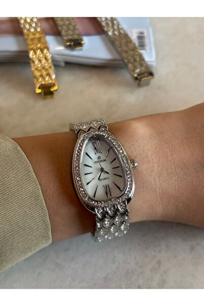 Bluemix Aksesuar SERENAY MODEL WHİTE-SİLVER ÇELİK KADIN KOL SAATİ(hediyeli ürün)