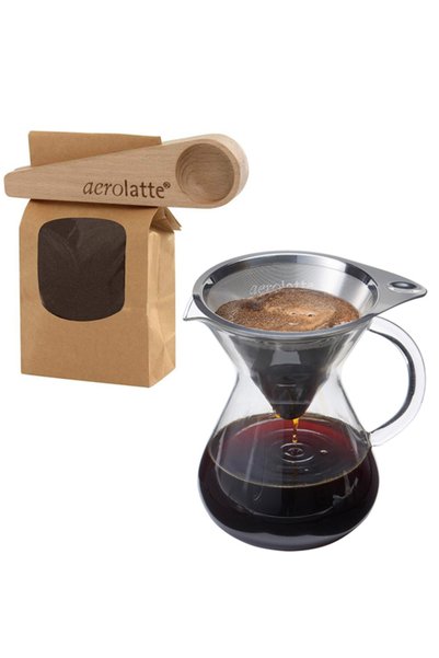 aerolatte Micro Filter Dripper Coffee Brewing Equipment and Clip-On Coffee Measuring Spoon