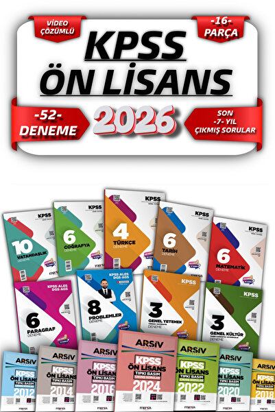 Marka Yayınları KPSS 2026 Ön Lisans Son 7 Yıl Çıkmış Sorular Tüm Dersler Dene...