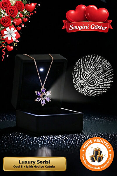 Lucente Jewellery Işıklı Hediye Kutulu 100 Dilde Seni Seviyorum Sevgililer Gü...