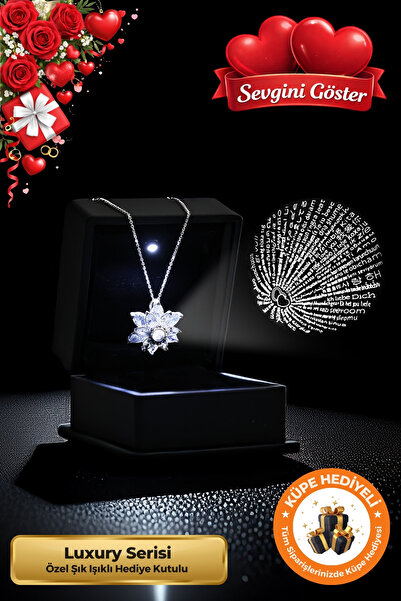 Lucente Jewellery Işıklı Hediye Kutulu 100 Dilde Seni Seviyorum Sevgililer Gü...