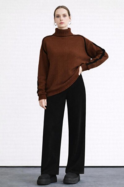 TOFAN TRİKO SET DE TRICOTAJ DETALIAT CU STRIPES