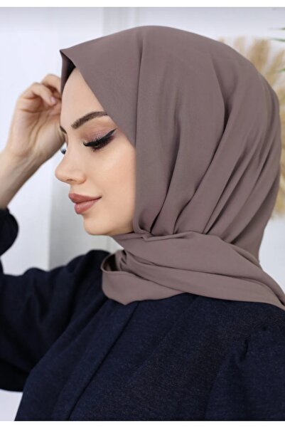 FRESCO SCARFS حجاب حجاب المدينة المنورة شال حرير*مينك غامق