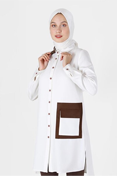 Alvina ΔΕΡΜΑΤΙΝΗ ΤΟΥΝΙΚΑ ΜΕ ΛΕΠΤΟΜΕΡΕΣ ΛΕΠΤΟΜΕΡΕΙΕΣ ΚΑΙ ΤΣΕΠΕΣ 42185