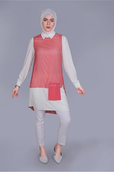 Alvina 41602 Model Double Tunic with Pocket Detail