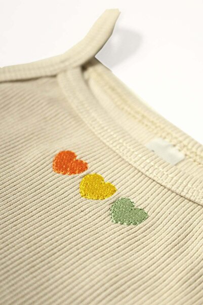 Miela Kids Srca Vezena Skraćeni kroj Rebrasto Set