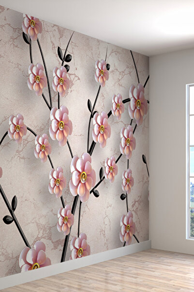 dreamwall 3 Boyutlu Küçük Çiçekler Desenli Silinebilir Sağlıklı Tekstil Duvar...