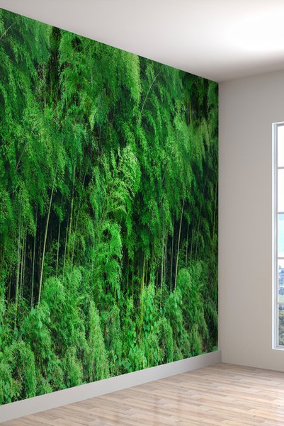 dreamwall Yeşil Orman Desenli Silinebilir Sağlık Dostu Tekstil Duvar Kağıdı