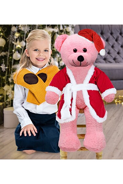 Bora Toys 80 سم دمية دب مع قبعة سانتا للعام الجديد، هدية عيد الميلاد