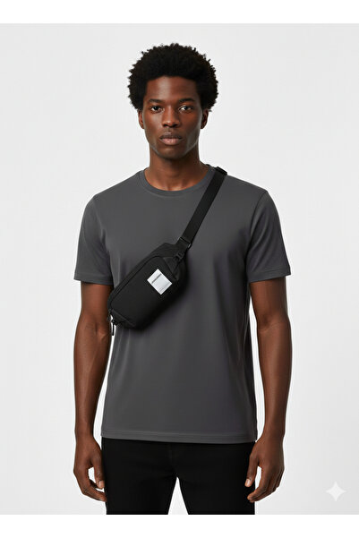 Jack & Jones West Siyah Bel Çantası (12272635-B)