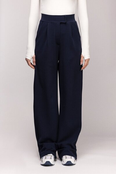 Saade Femei talie înaltă material elastic pantaloni palazzo - Velcro