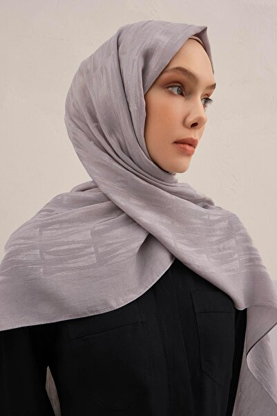 Armine Lyocell Şal - Kibrit Desen - ALY3-20 - Vizon