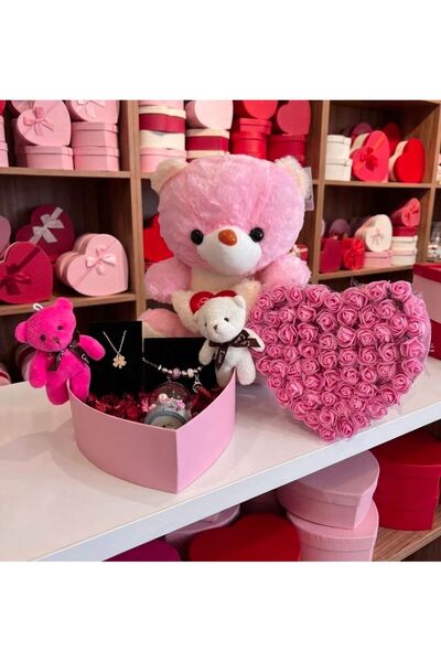 elovya arkadaşa hediye Büyük peluş 2 adet küçükpeluş p andora bileklik yonca ...