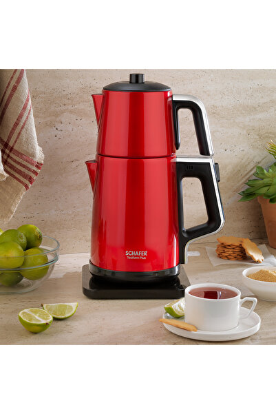 Schafer Teaform Plus Stainless Tea Maker-Lal Red