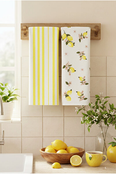 FH finehome Lemon Garden 2-Pack Kitchen Towels 30X50Cm