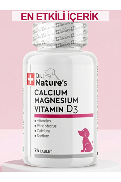 Dr. Nature's Calcium Magnesium D3 | Köpekler İçin Kemik & Diş Sağlığı Desteği...