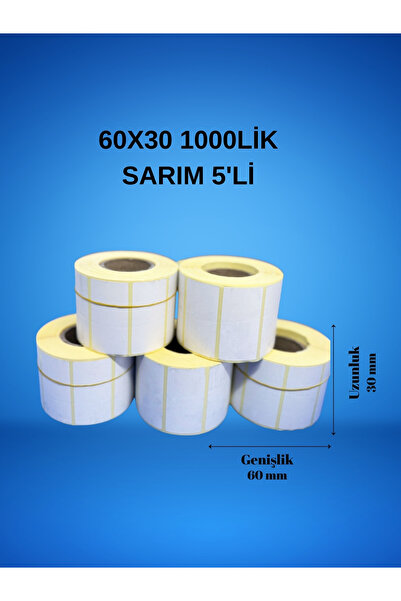 Çakır etiket 60X30 1000 KOMADA ROLA 5 PAK