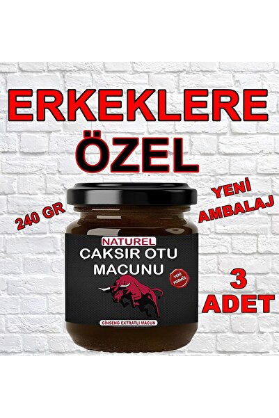 NATUREL 3 Adet Çakşır Otu Macunu ( Özel Üretim ) Yeni Ambalaj 240 gr