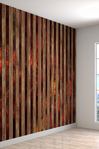 dreamwall Taş Ve Ahşap Lambri Desenli Isı Ve Ses Yalıtımlı Sağlıklı Tekstil D...