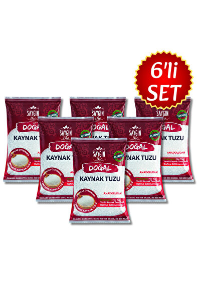 Saygın Tarihi Lezzetler SAYGIN 6'lı Paket Doğal Kaynak Tuzu Poşet 6x500 Gr