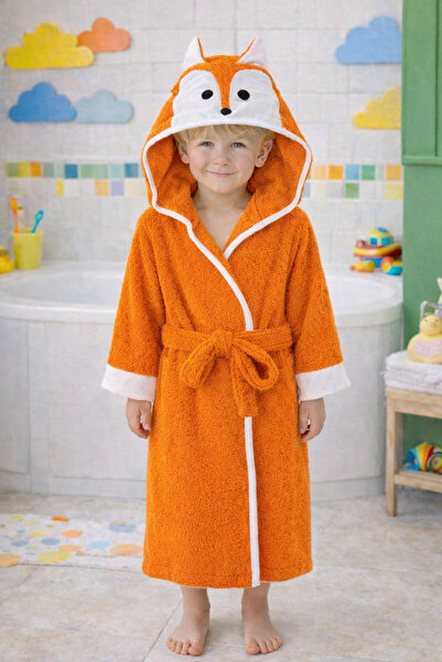 ELY PARKER رداء حمام للأطفال بغطاء للرأس مصنوع من القطن بنسبة 100% للرجال بال...