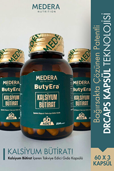 ButyEra مكمل غذائي من ميديرا نيوتريشن يحتوي على 3 قطع من بوتيرات الكالسيوم (ب...