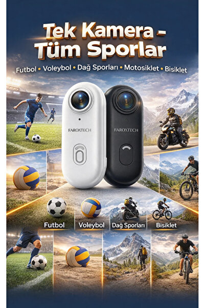 FaroxTech 1080p Full HD Aksiyon Kamerası – Su Geçirmez, WiFi, Geniş Açı, Moto...
