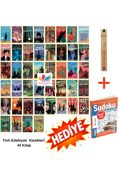 TÜRKİYE İŞ BANKASI KÜLTÜR YAYINLARI Türk Edebiyatı Klasikleri 44 Kitap Set - ...